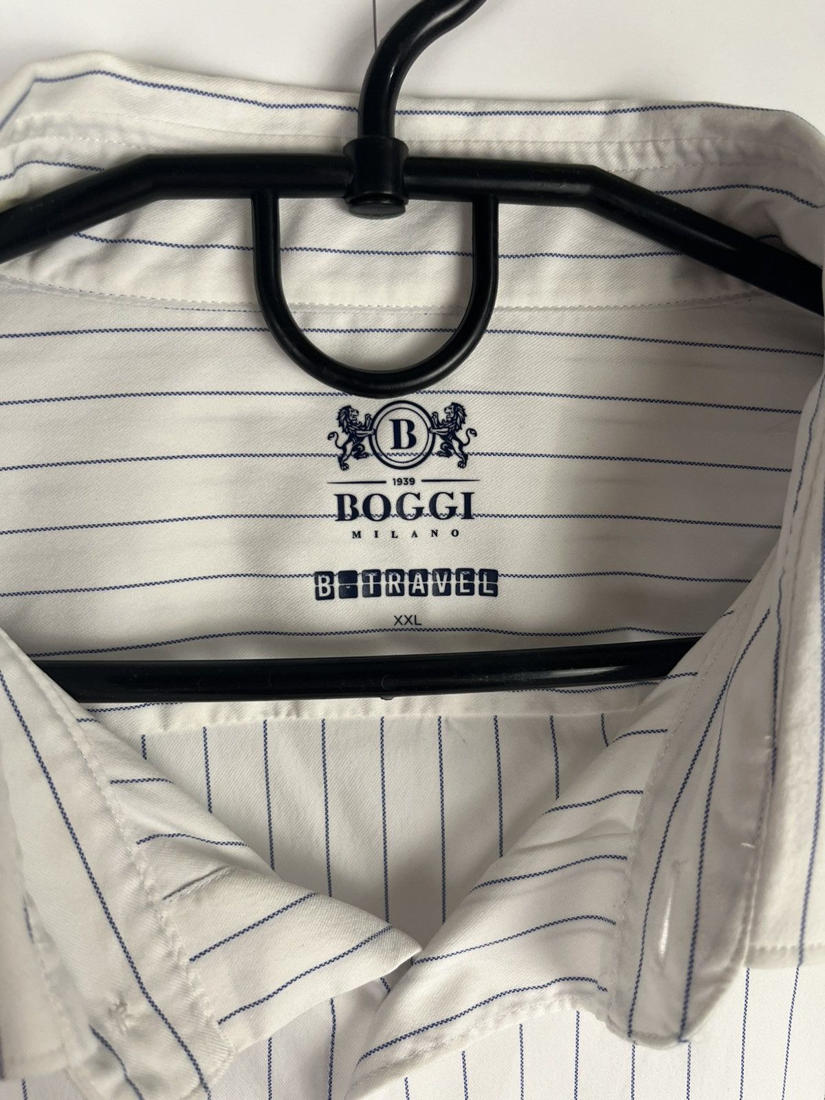 Boggi Boggi Milano Luxury Striped Nylon Long Sleeve Shirt Size US XXL / EU 58 / 5 - 7 Thumbnail