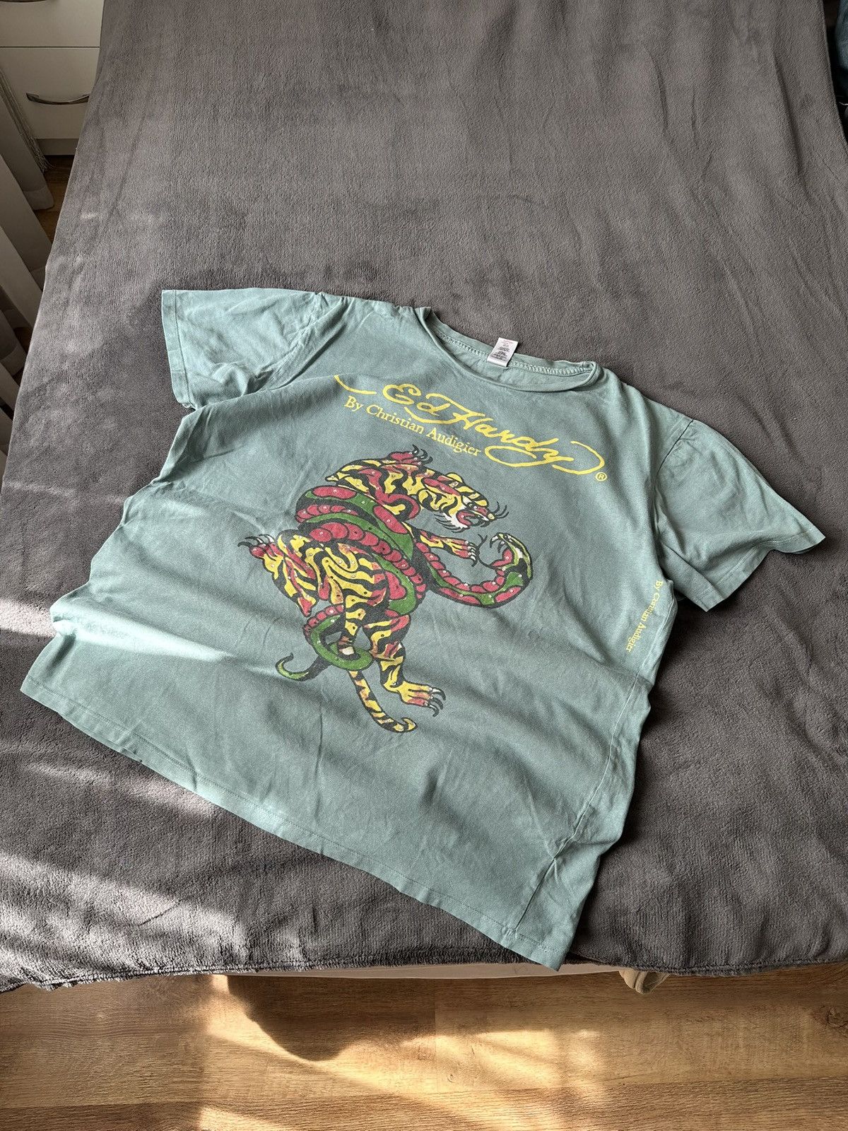 Christian Audigier × Ed Hardy × Vintage Y2K Ed Hardy Tee Tattoo Tiger Logo Size US XL / EU 56 / 4 - 1 Thumbnail