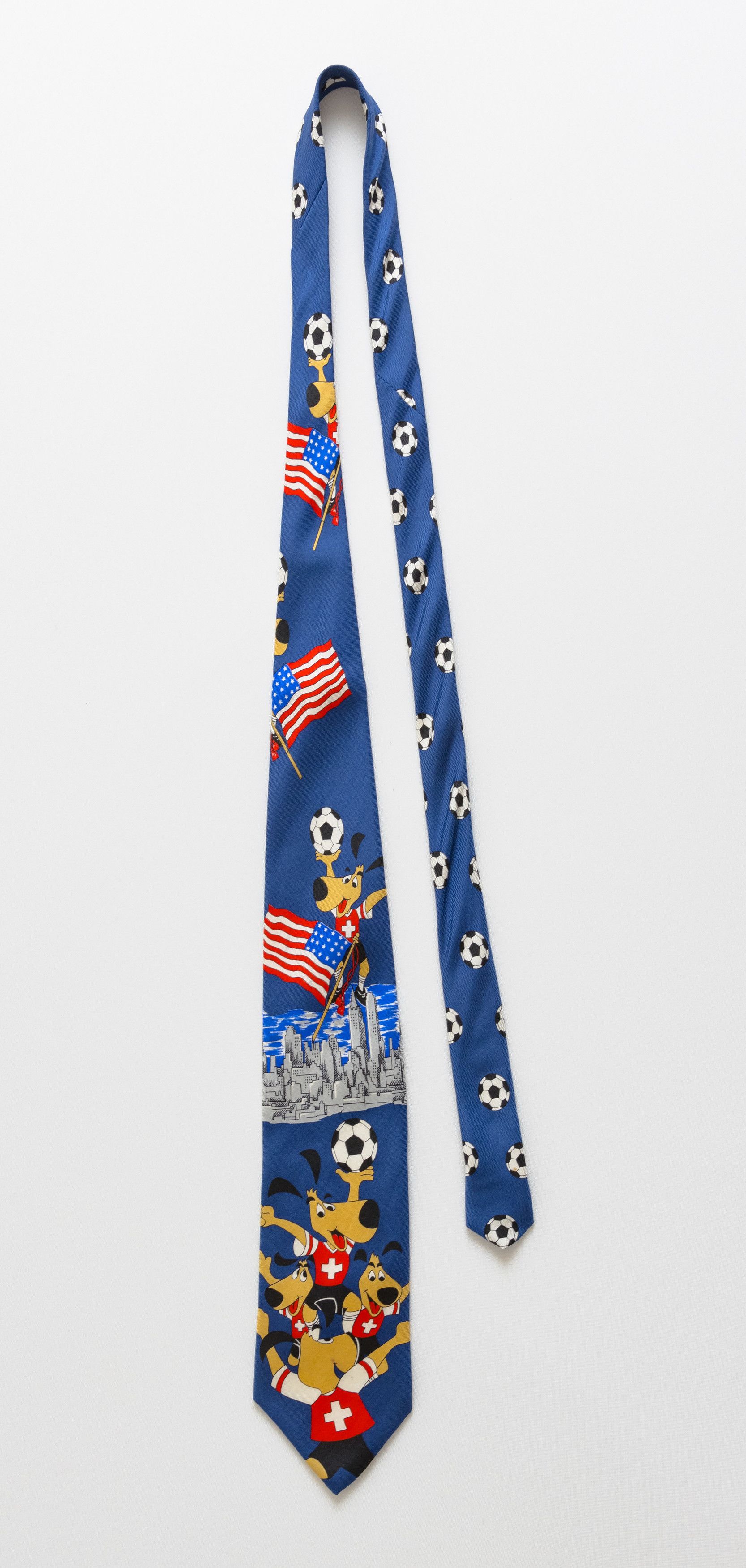 Vintage Worlds Cup 94 Tie silk abstract print necktie 023 Size ONE SIZE - 2 Thumbnail