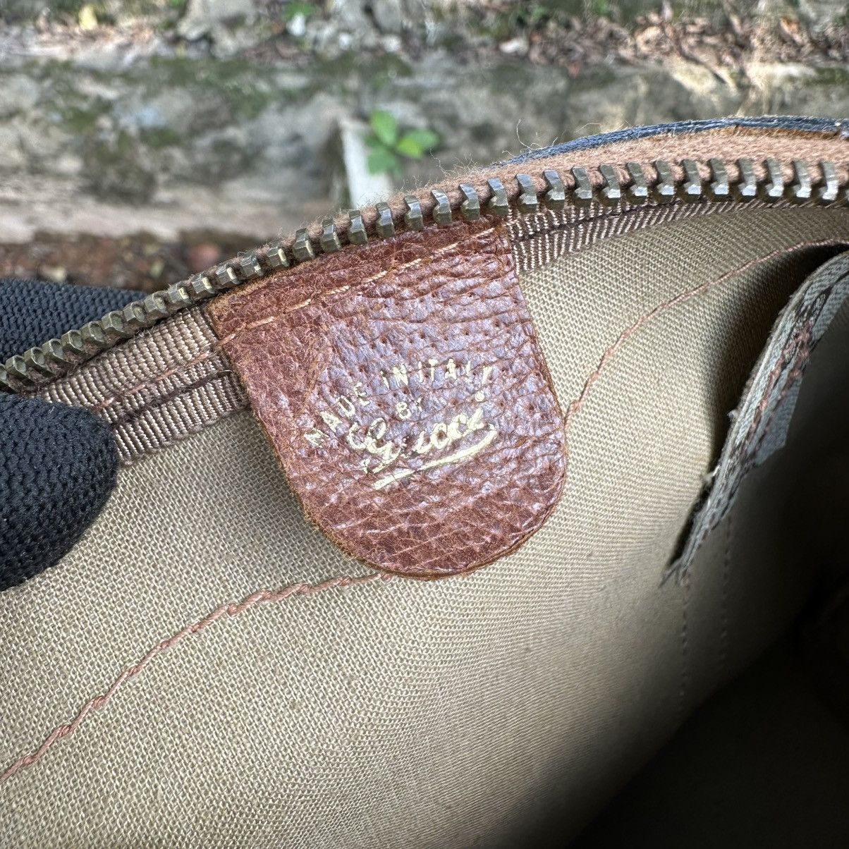 Gucci Vintage Gucci Monogram Boston Bag Canvas Shelly Line Size ONE SIZE - 19 Thumbnail