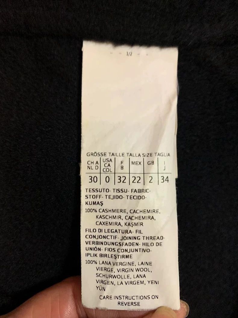 Max Mara Max Mara Classic black, 100% cashmere water ripple Size XS / US 0-2 / IT 36-38 - 3 Thumbnail