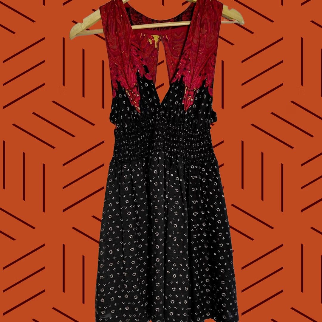 Free People Free People Black Polka Dot Sleeveless Dress S Women Short Size 28" / US 6 / IT 42 - 1 Thumbnail