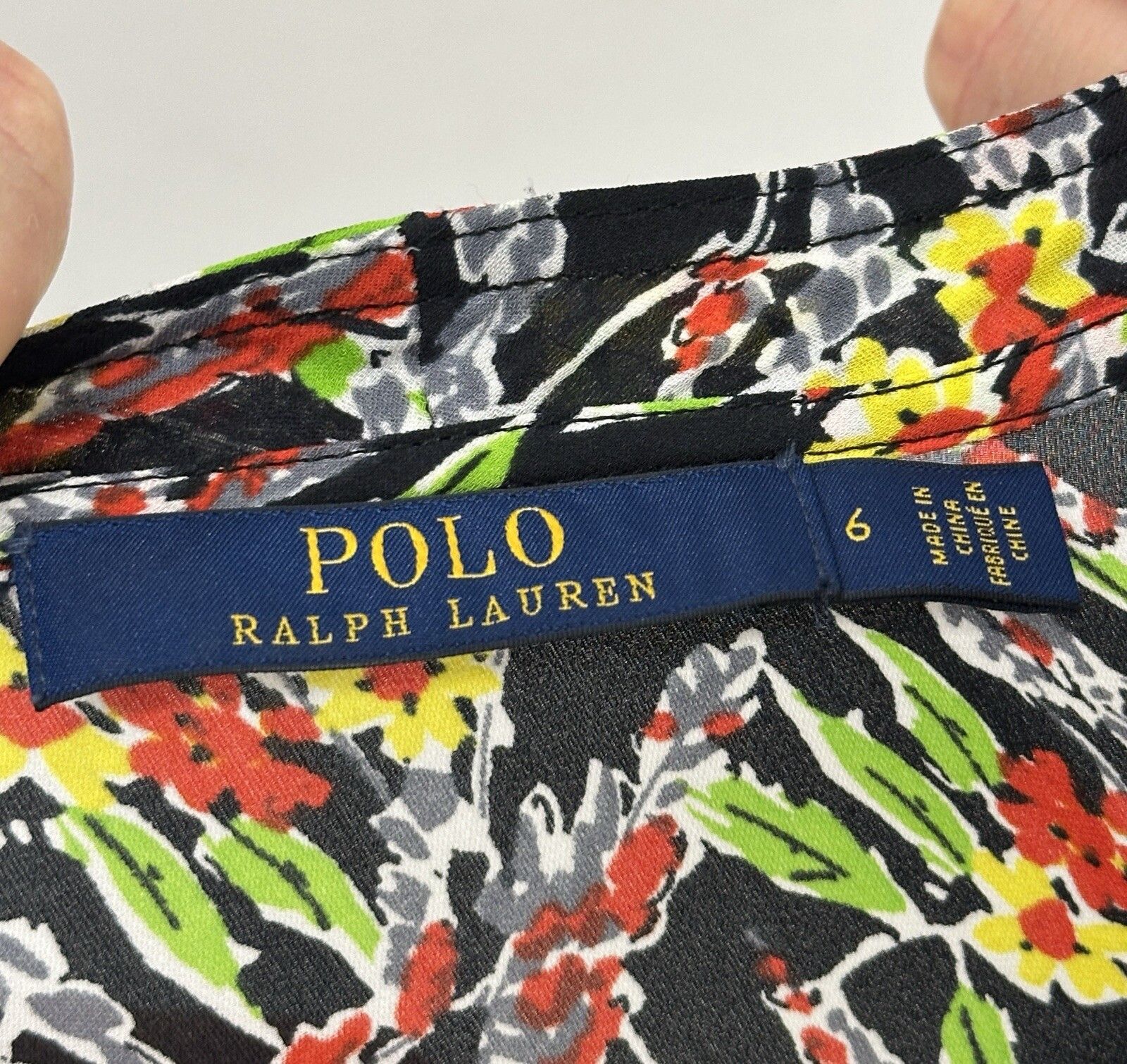 Polo Ralph Lauren Polo Ralph Lauren Silk Viscose Floral Print Dress V-neck Size M / US 6-8 / IT 42-44 - 3 Thumbnail