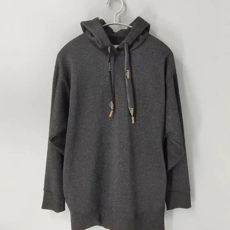 Fendi Fendi Black Wool Men's Hoodie 0089 Size US XXS / EU 40 - 1 Thumbnail