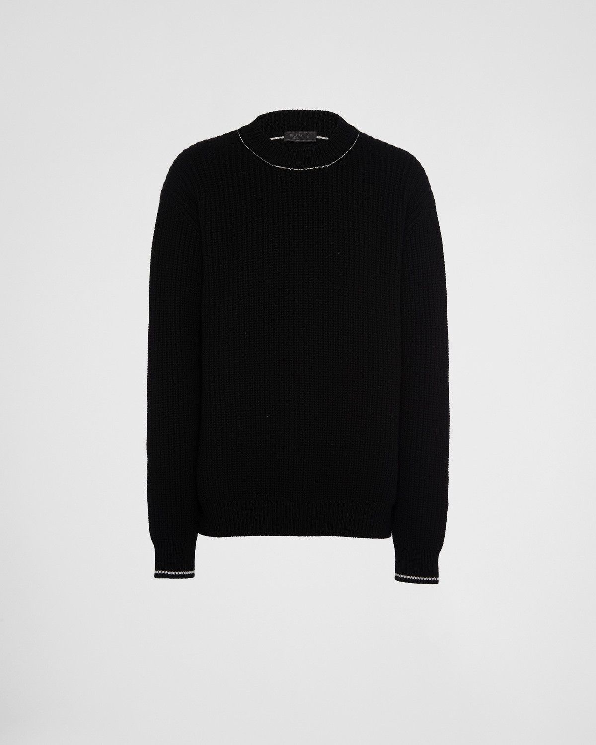 Prada o1bcso1str1025 Cashmere Sweater in Black Size US L / EU 52-54 / 3 - 1 Thumbnail