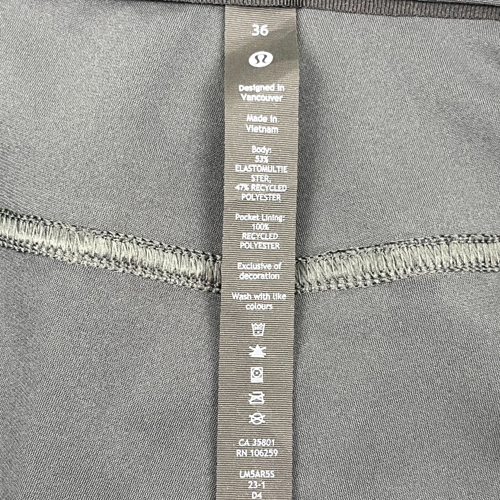 Lululemon Lululemon ABC Pants Mens 36x29 Classic Dark Gray Active Golf Performance M5AR5S Pants Size US 36 / EU 52 - 3 Thumbnail