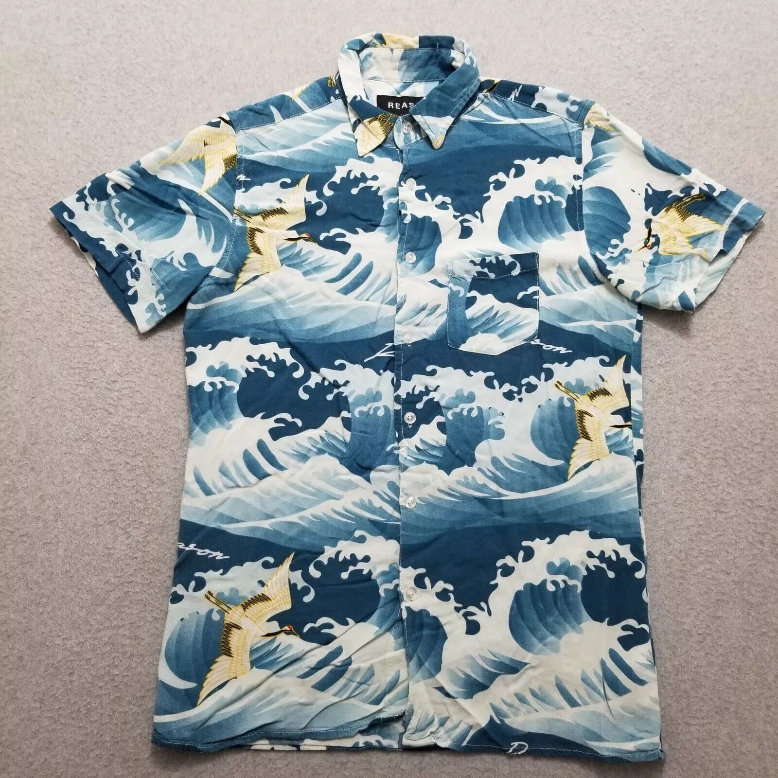 Reason Reason Shirt Men Small Hawaiian Button Up Pocket Casual Size US S / EU 44-46 / 1 - 1 Thumbnail