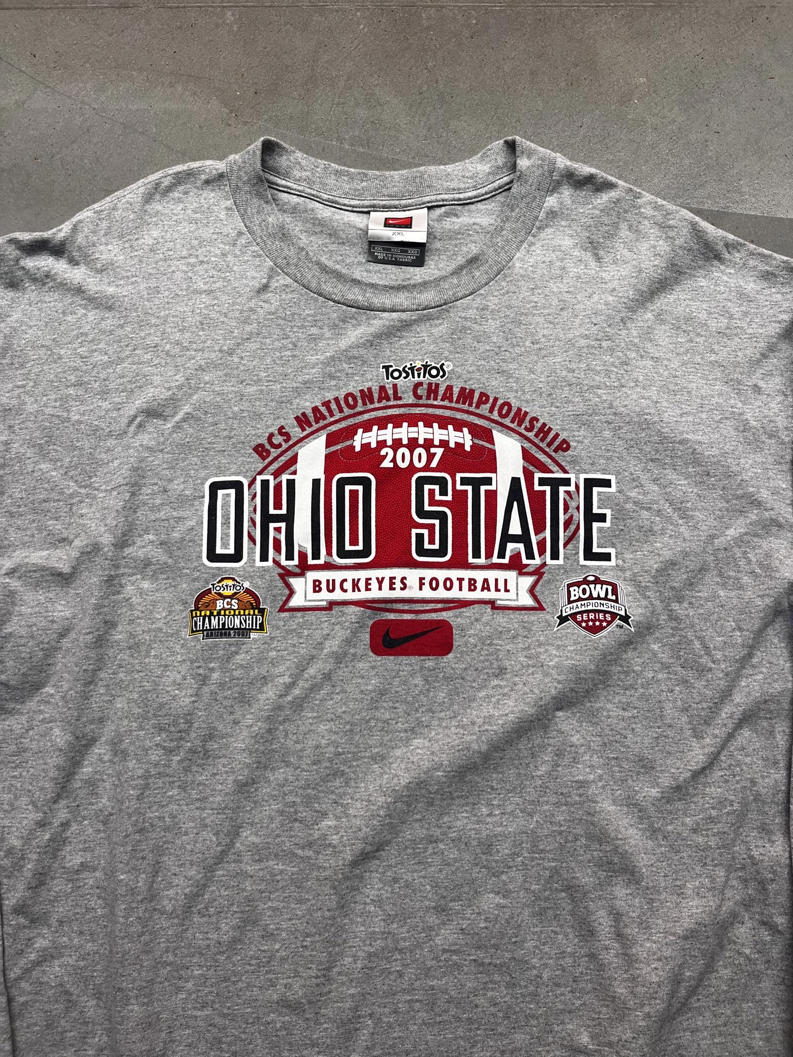 Nike Y2K Nike Team 2007 Ohio State Buckeyes Championship Shirt Size US XL / EU 56 / 4 - 2 Thumbnail