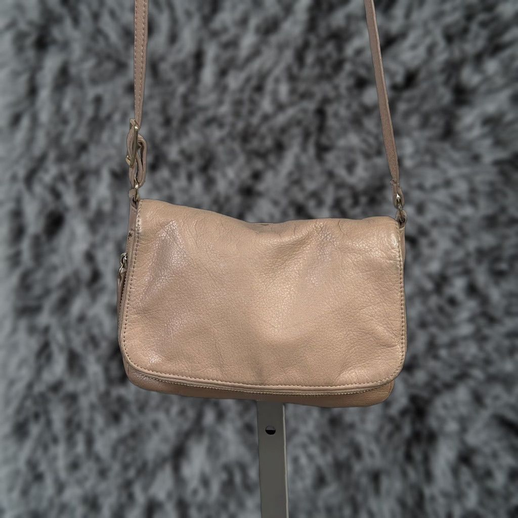 VINTAGE Anthropologie Margot Women's Leather Crossbody Bag Tan