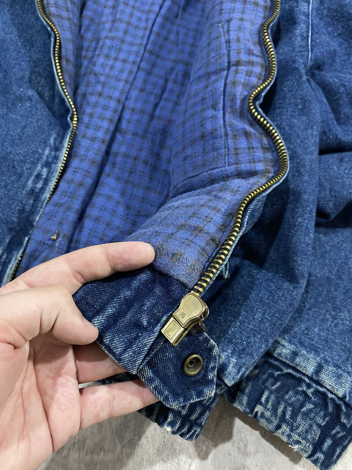 Vintage Vintage USA 80s Panoply Safety Garment Denim Bomber WorkWear Size US M / EU 48-50 / 2 - 13 Thumbnail