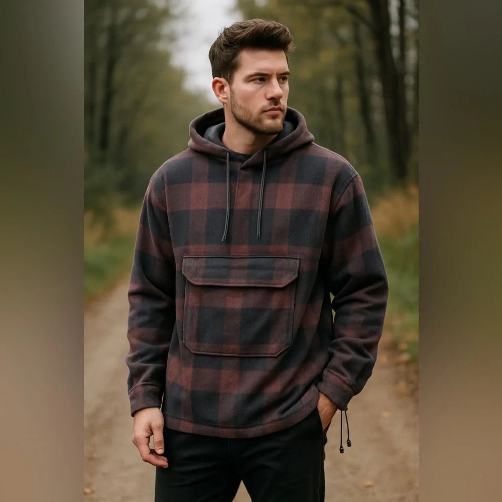 Kith Kith Harrison Plaid Hoodie Size M - Overdyed Red Size US M / EU 48-50 / 2 - 7 Thumbnail