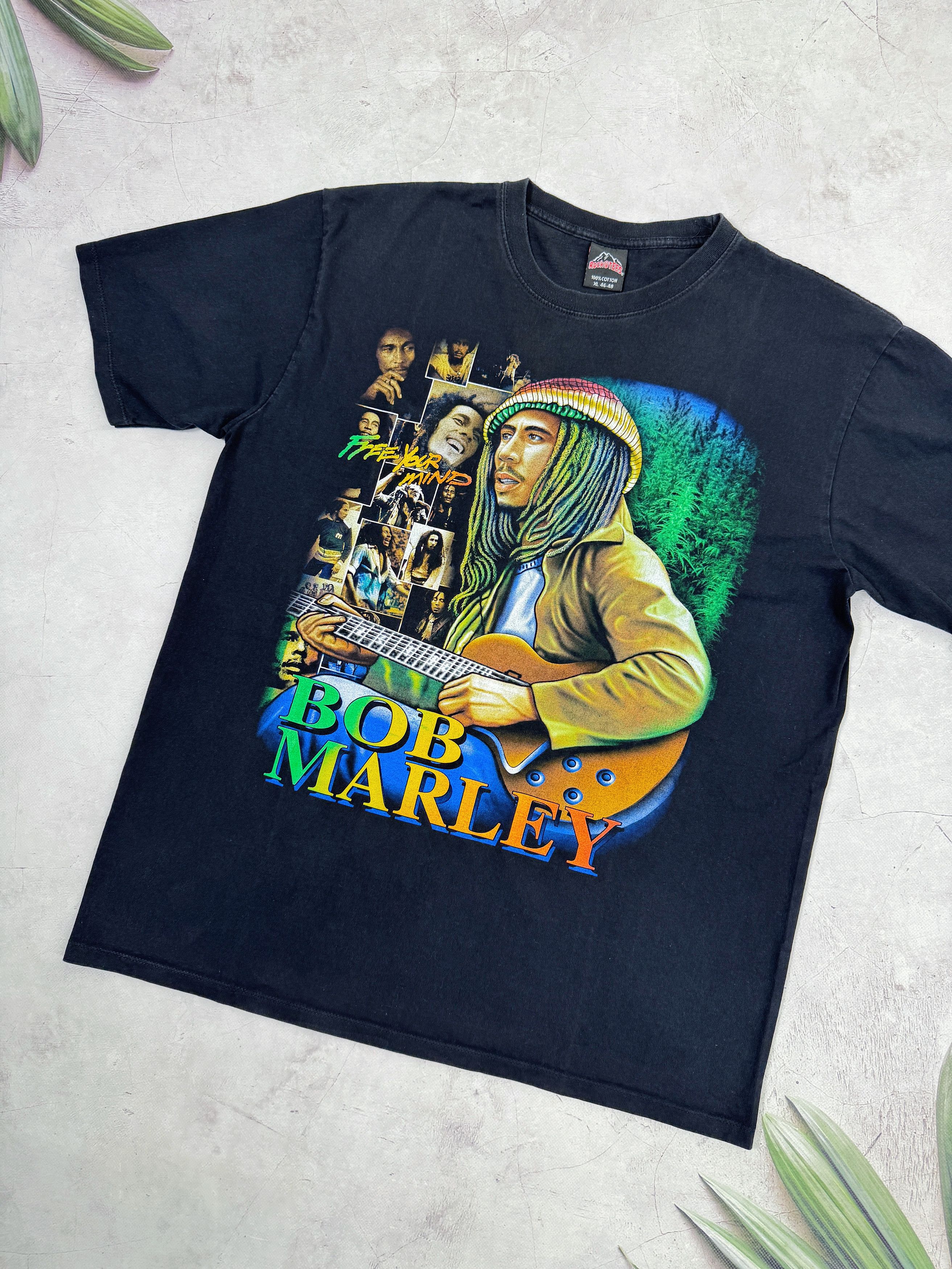 Vintage Bob Marley T-Shirt Free Your Mind Size US L / EU 52-54 / 3 - 2 Thumbnail