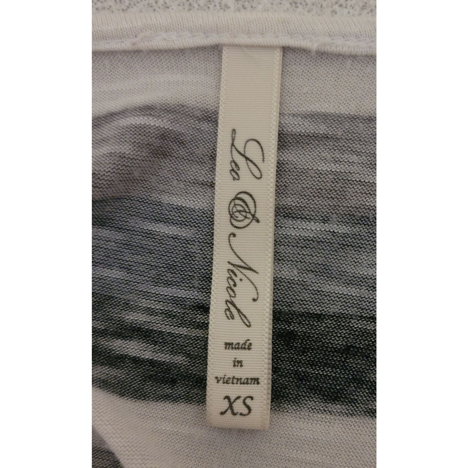 Other Leo & Nicole White Gray Striped Slub Knit Women's Shirt XS Size XS / US 0-2 / IT 36-38 - 6 Thumbnail