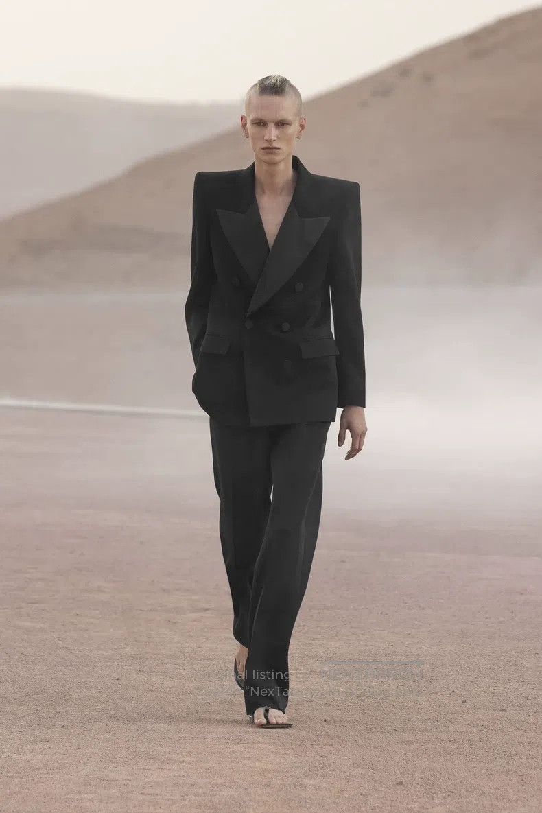 Saint Laurent Paris Saint Laurent Paris Double Breasted Smoking Suit Jacket Size US S / EU 44-46 / 1 - 9 Thumbnail
