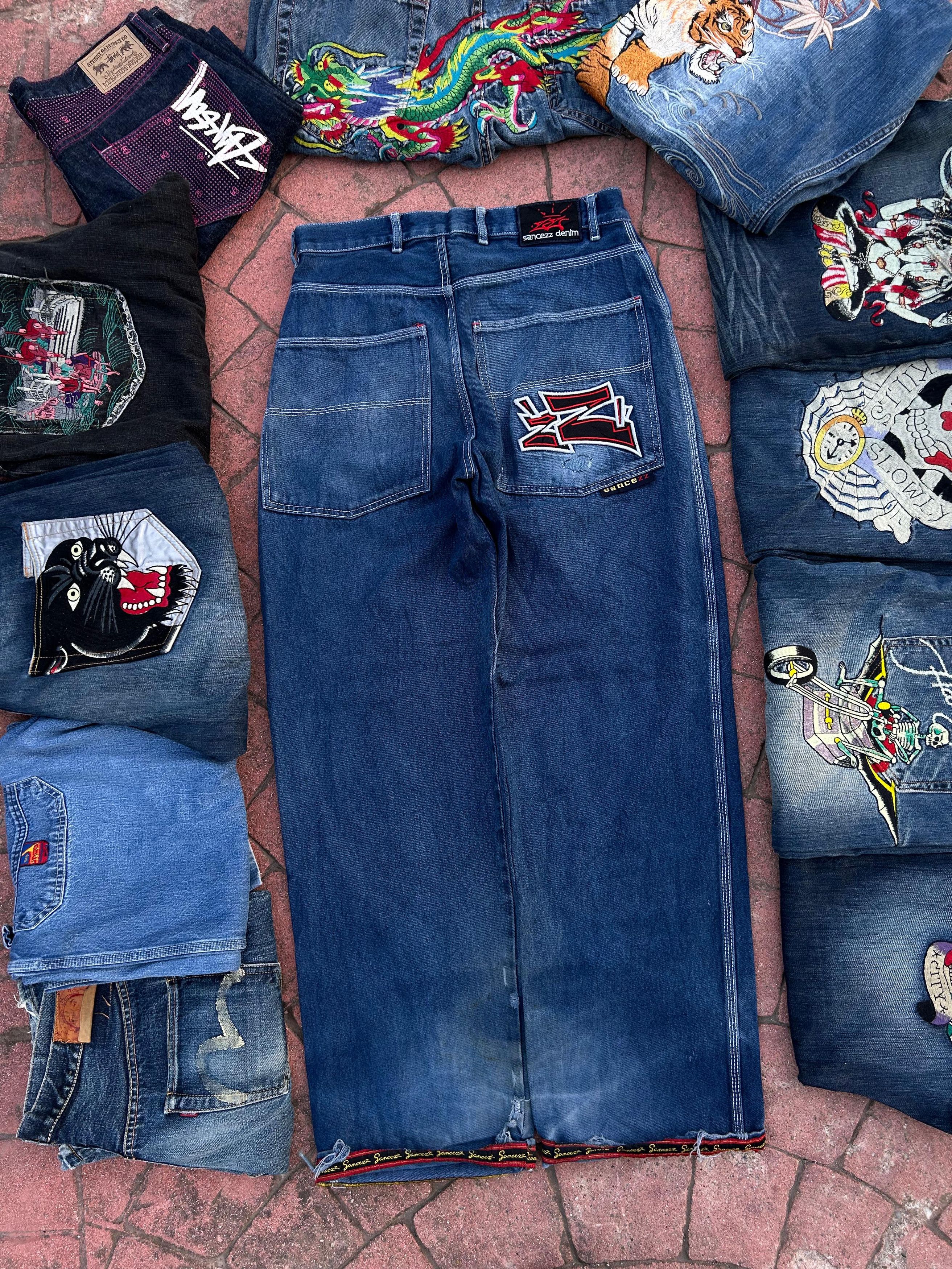 Vintage Sancezz Hip-Hop Jeans Size US 32 / EU 48 - 1 Thumbnail