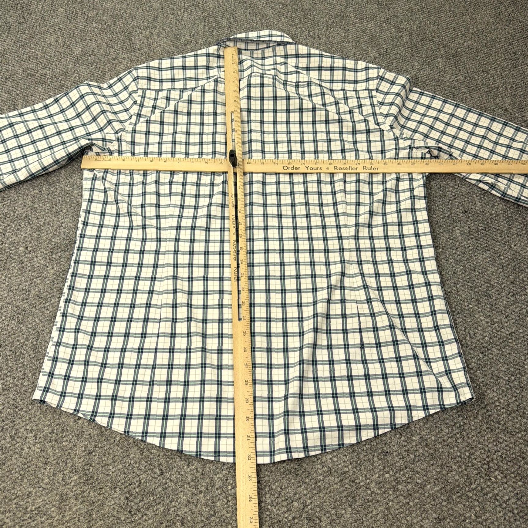 Mizzen+Main Mizzen+Main Shirt Mens 2XL White Green Blue Plaid Leeward Trim Fit Button Down Size US XXL / EU 58 / 5 - 5 Thumbnail