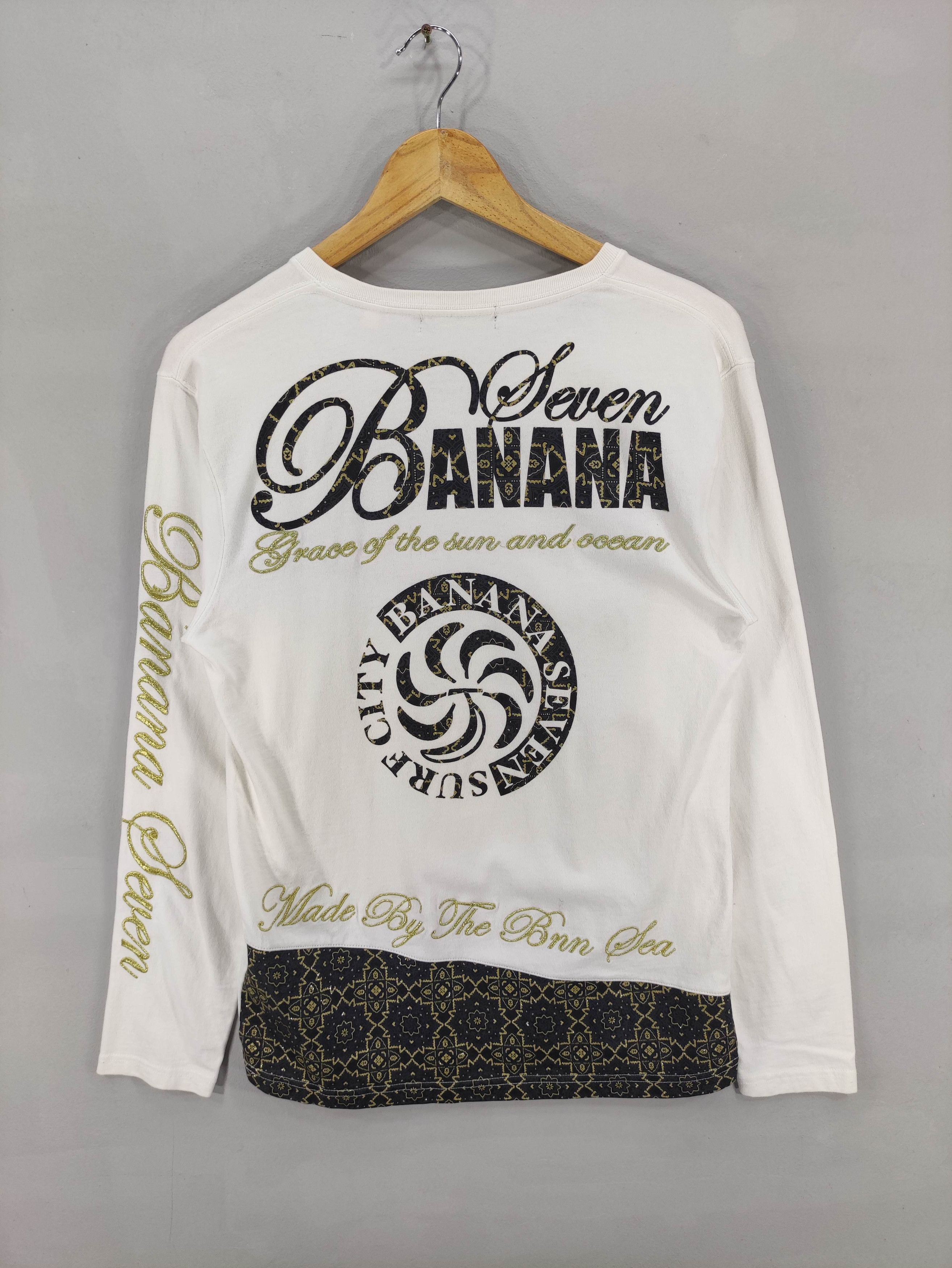 Japanese Brand Vintage Banana Seven Long Sleeve Tshirt Embroidered Logo Size US S / EU 44-46 / 1 - 7 Thumbnail