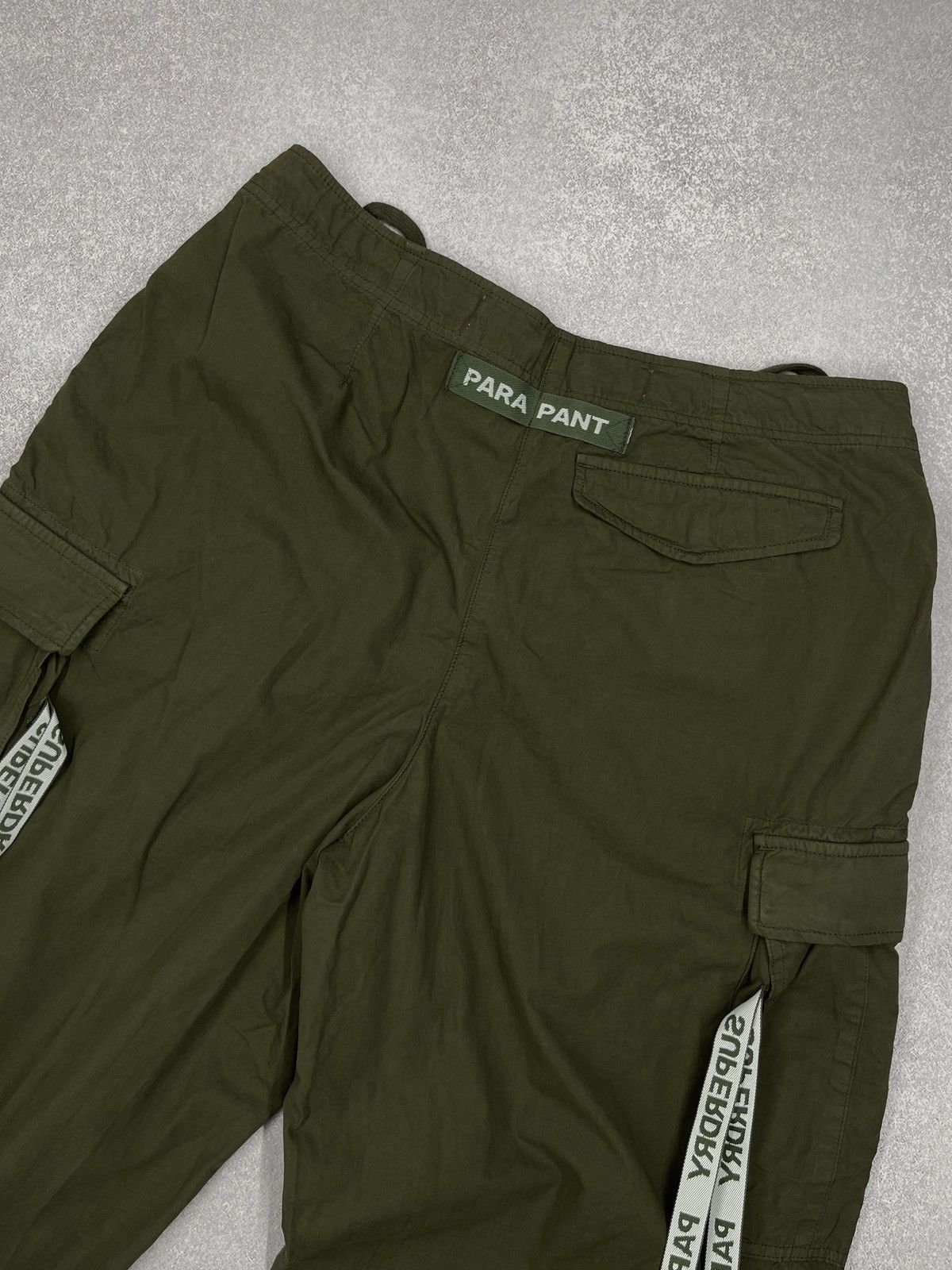 Superdry Vintage SuperDry Baggy Parachute Cargo Pants Khaki Size 28" / US 6 / IT 42 - 11 Thumbnail