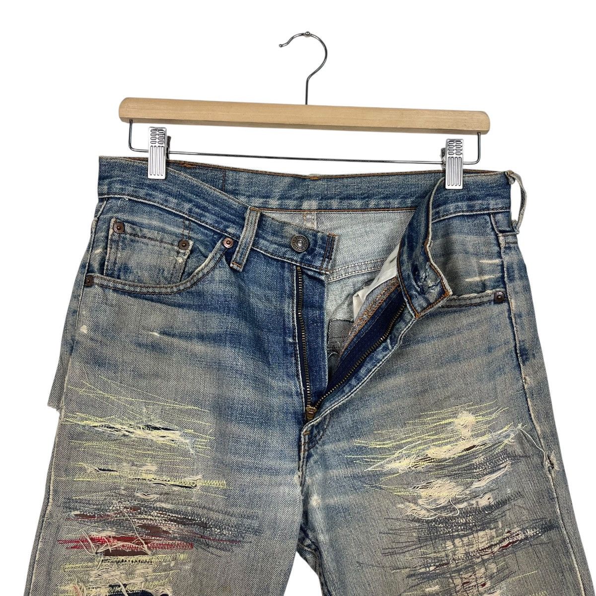 Levi's Vinatage Levis Sashiko Custom Denim Jeans Size US 30 / EU 46 - 15 Thumbnail