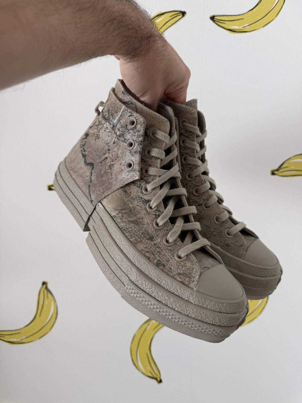 Converse × Feng Chen Wang Feng Chen Wang x Converse 2-in-1 High 'Concrete Grey' Size US 8.5 / EU 41-42 - 1 Thumbnail