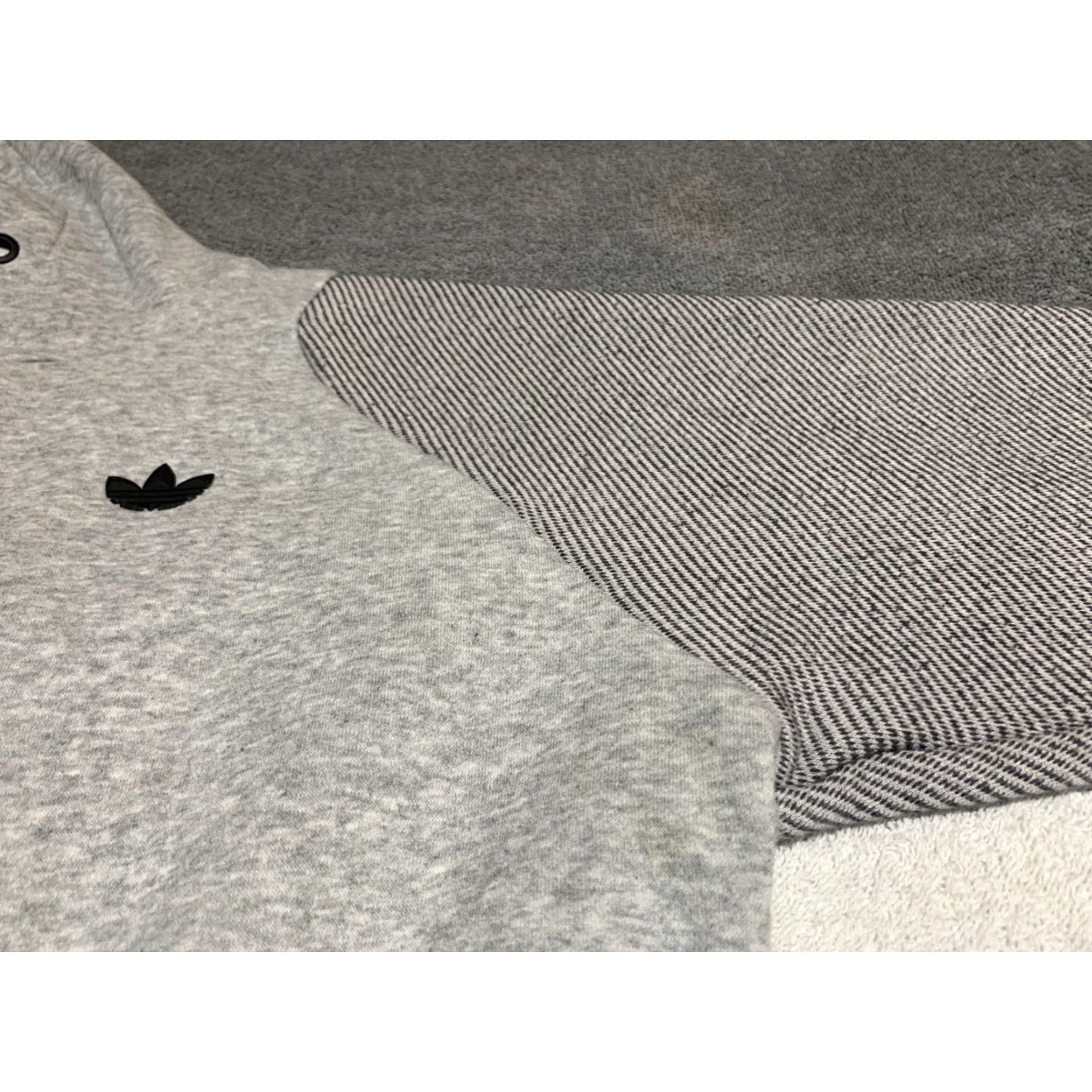 Adidas adidas Team Gray 1/4 Zip Trefoil Hoodie Mens S, Long Sleeve, Breathable, Regular Fit Size US S / EU 44-46 / 1 - 7 Thumbnail