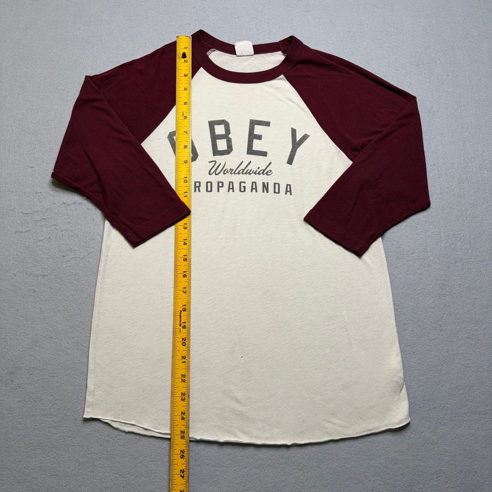 Obey Obey Worldwide Propaganda Raglan Shirt Mens S USA 3/4 Sleeve Size US S / EU 44-46 / 1 - 5 Thumbnail