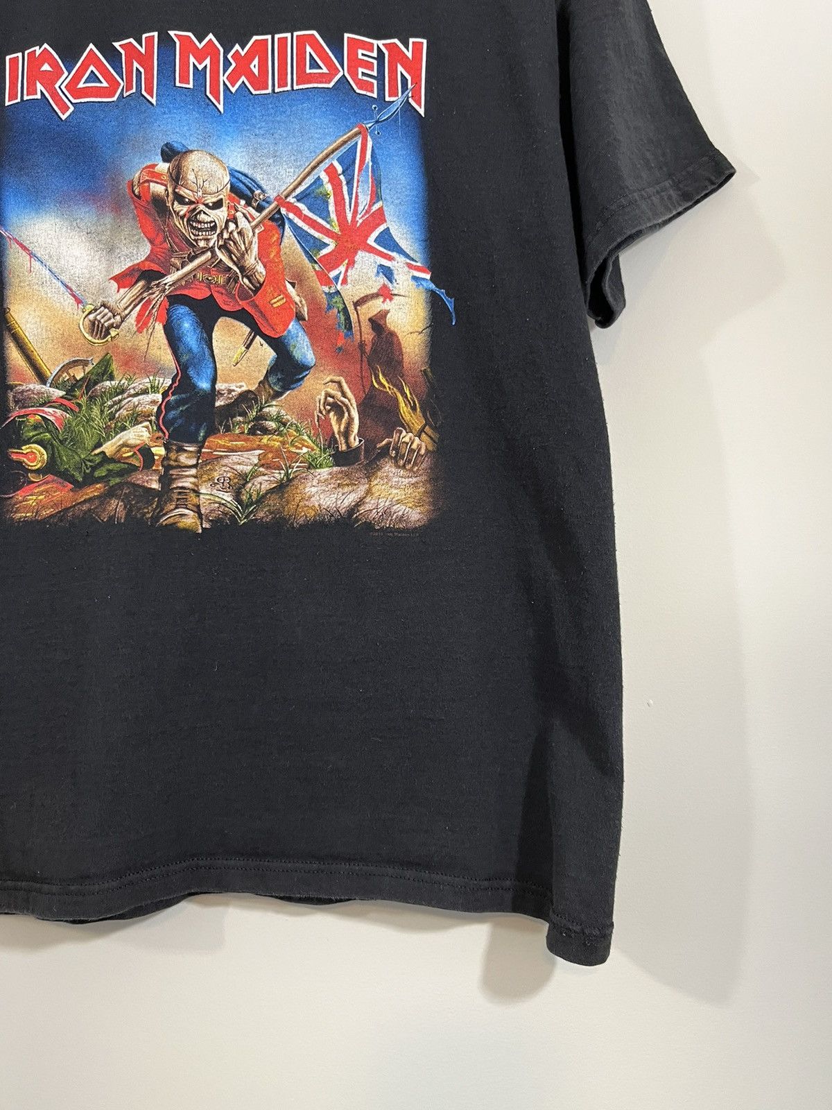 Band Tees Iron Maiden 2000s Faded Union Jack British Flag Band Tee Size US L / EU 52-54 / 3 - 5 Thumbnail