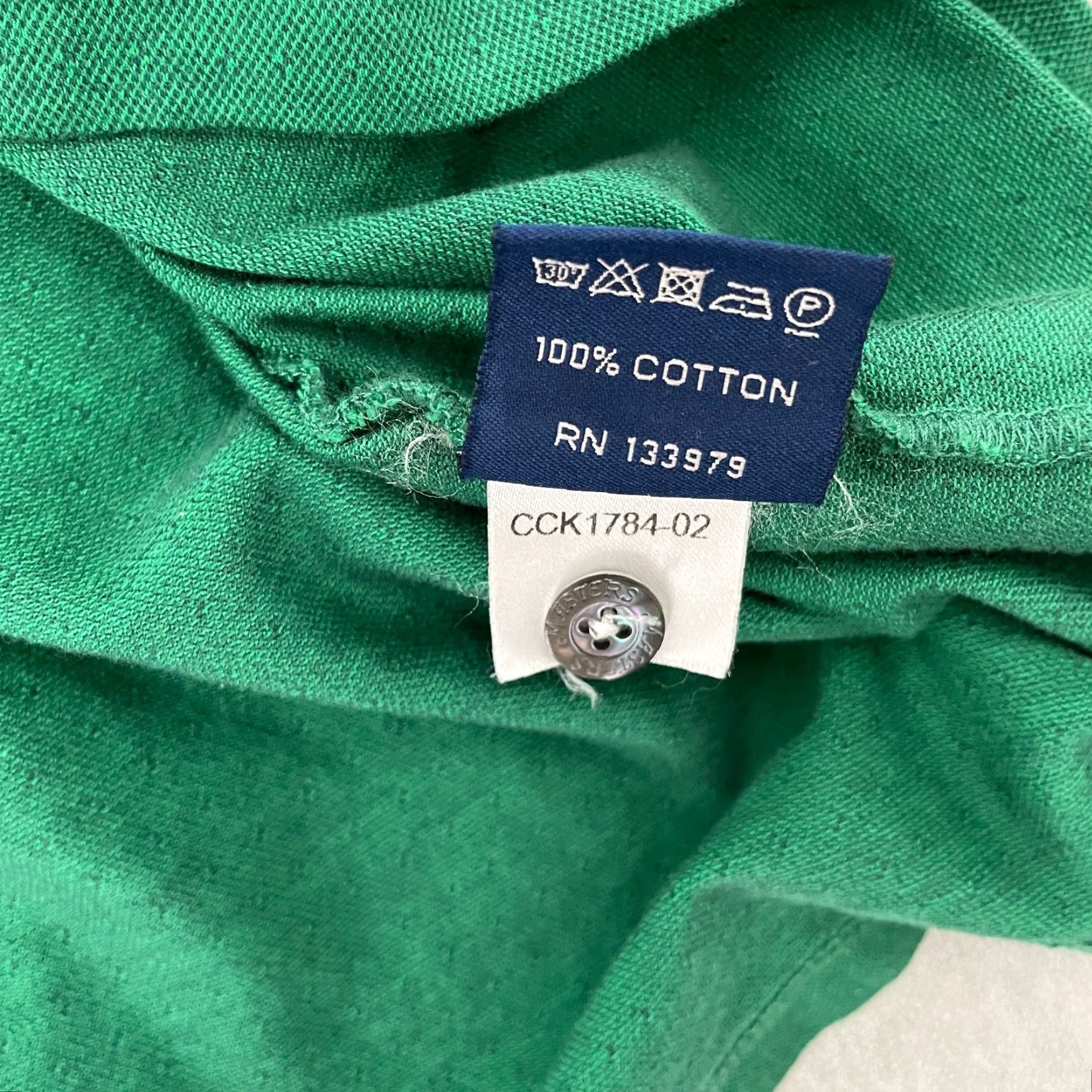Vintage MASTERS Polo Shirt Adult M Green Masters Collection Polo Golf Mens 90s? Size US M / EU 48-50 / 2 - 6 Thumbnail