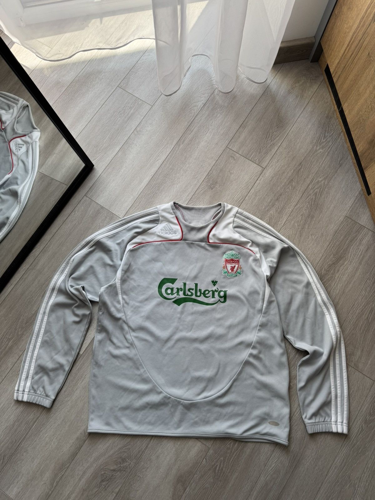 Adidas Vintage Soccer Football Sweatshirt Adidas FC Liverpool Train Size US L / EU 52-54 / 3 - 1 Thumbnail