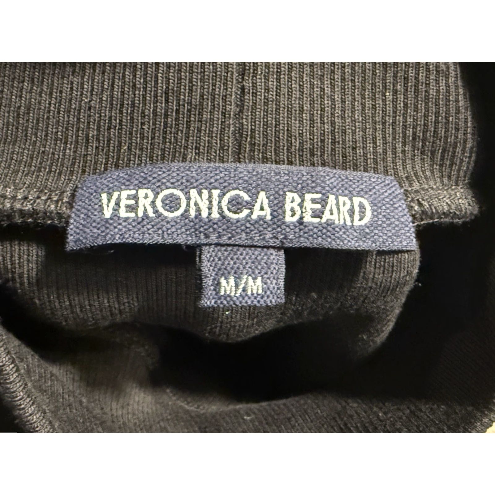 Veronica Beard VERONICA BEARD Nate Turtleneck Top Buttoned Black M Women Size M / US 6-8 / IT 42-44 - 2 Thumbnail