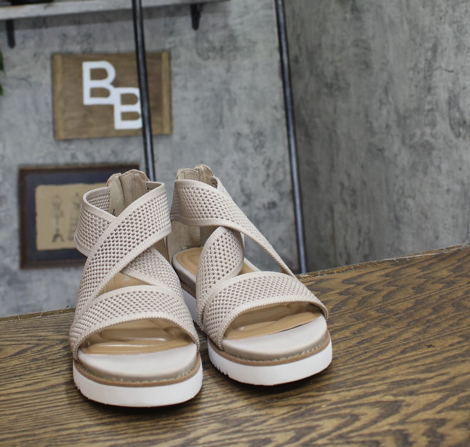 Other Nwt Easy Spirit Knit Flat Sandals Sewander2 Taupe Brown 10m Size US 10 / IT 40 - 3 Thumbnail