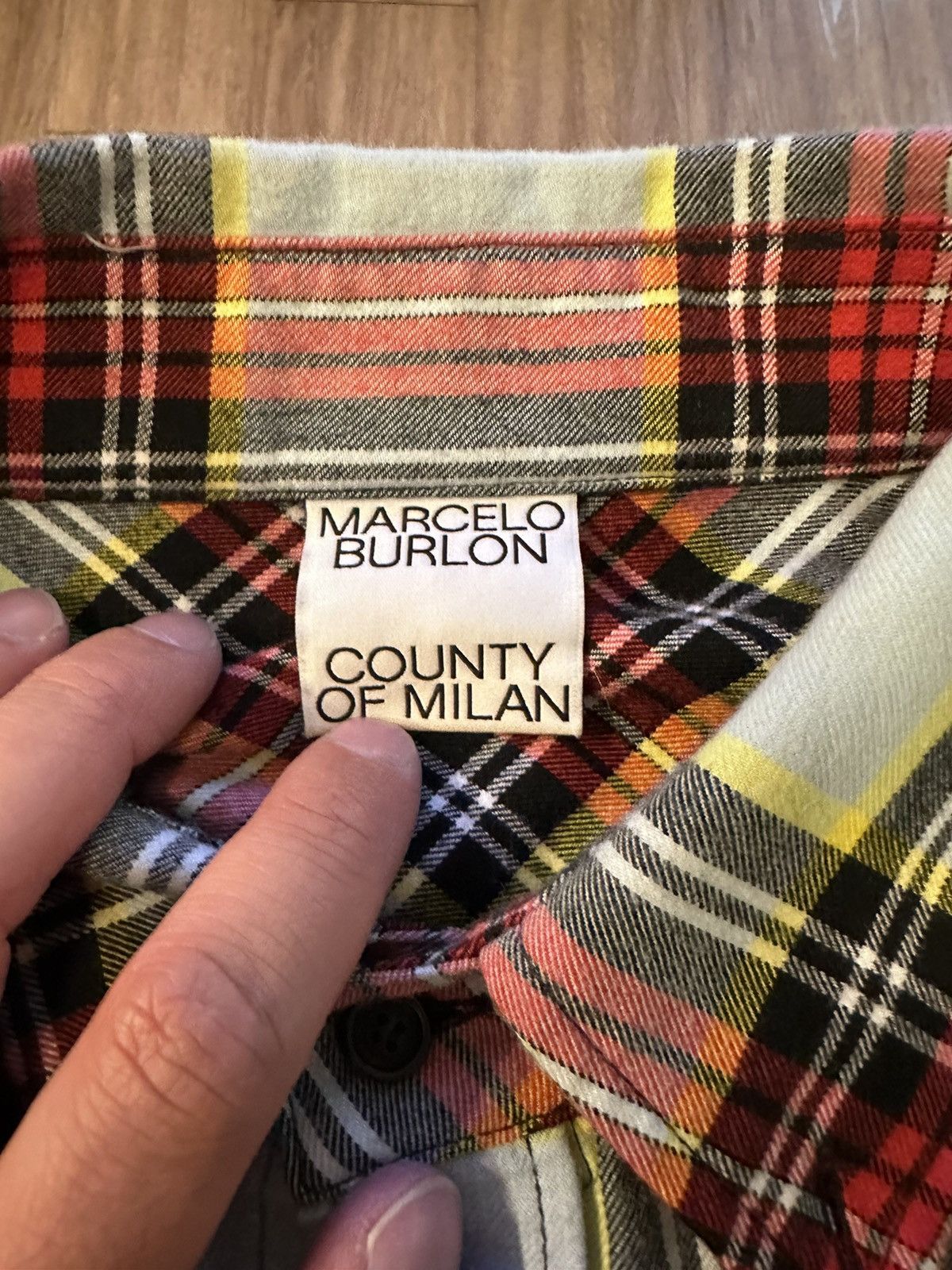 Marcelo Burlon Marcelo Burlon County of Milan Checkered Pocket Shirt Size US L / EU 52-54 / 3 - 2 Thumbnail