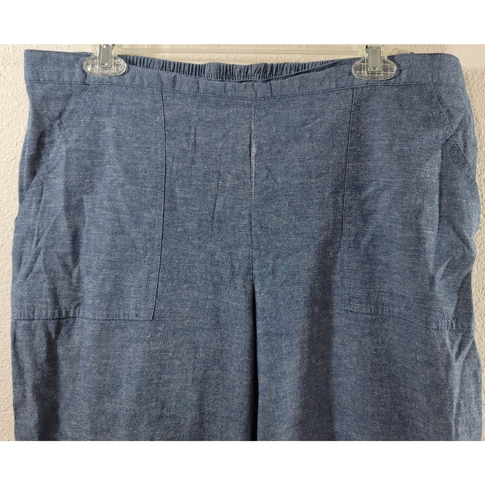 Other Alfred Dunner Blue Flat Front Cropped Pants 16 Lightweight Size 38" / US 16 / IT 52 - 5 Thumbnail