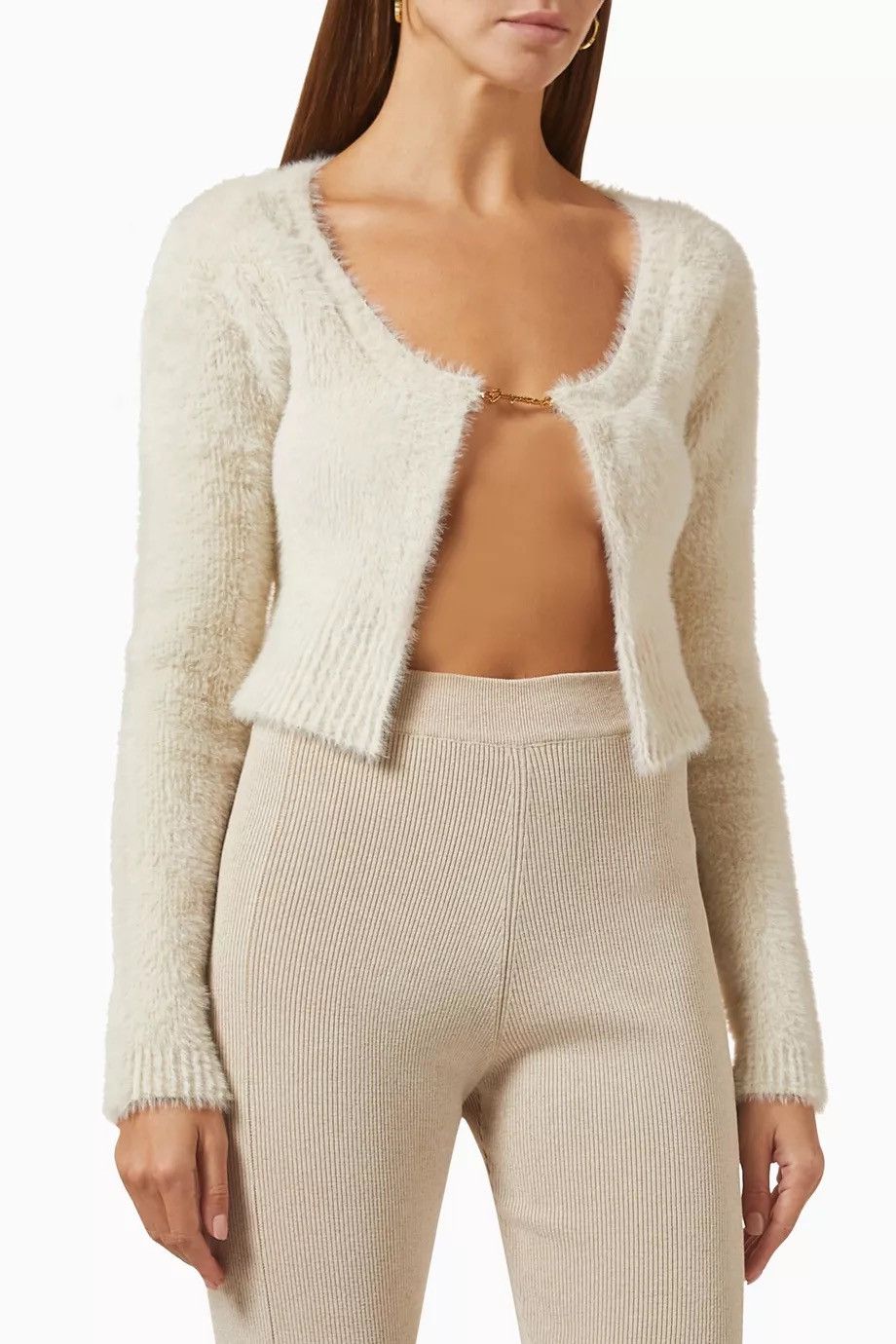 Jacquemus Jacquemus - La Maille Neve Fur Cropped Cardigan Type Size XXS / US 00 / IT 34 - 12 Thumbnail