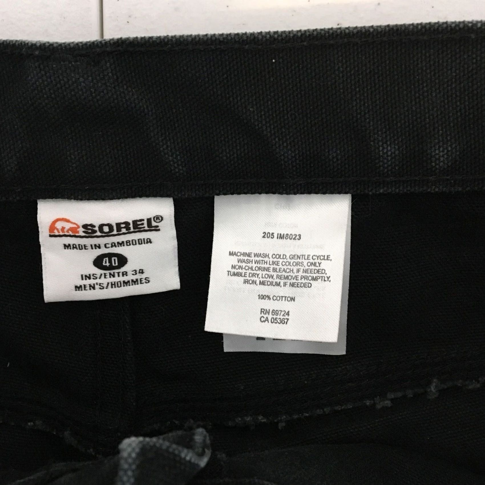 SOREL Sorel Men's Utility Pants Black 40x34 Denim Cargo Wide-Leg Work Pants Casual, Workwear Mens Pants Size US 40 / EU 56 - 7 Thumbnail