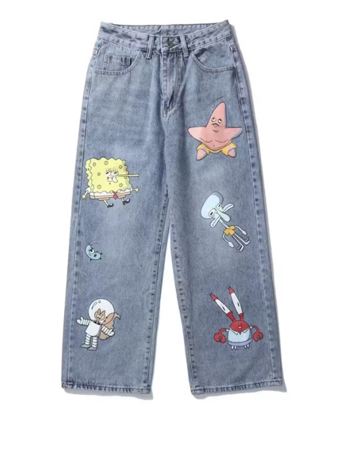 Vintage Spongebob Squarepants Denim Jeans | Grailed