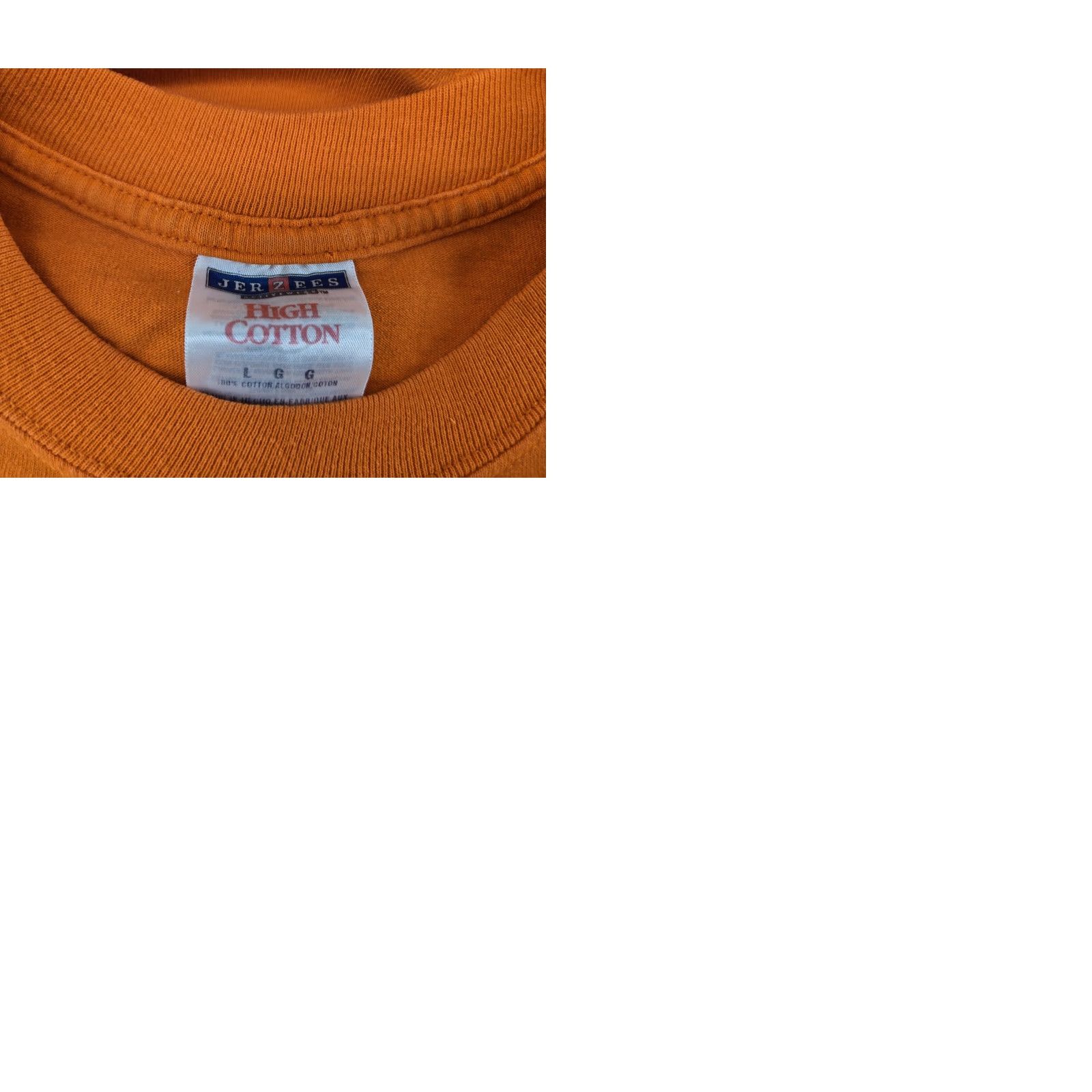 Jerzees Auburn Tigers Orange Mens T-Shirt Large Double Sided T-Shirt Mens L Orange Double-Sided Graphic Print 90s? Size US L / EU 52-54 / 3 - 9 Thumbnail