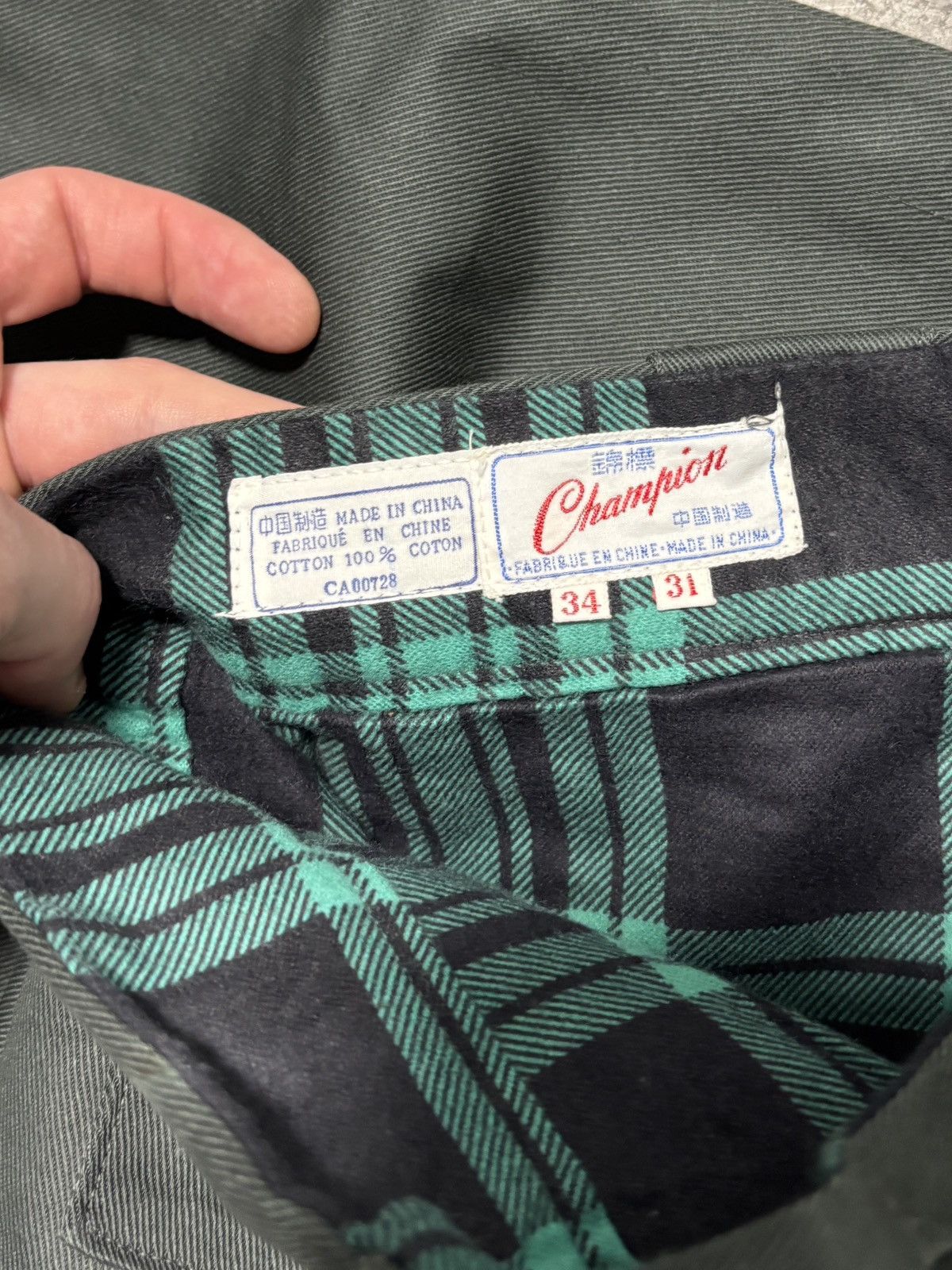 Vintage Vintage Champion Flannel Lined Trousers 1970s Deadstock Pant Size US 31 - 4 Thumbnail