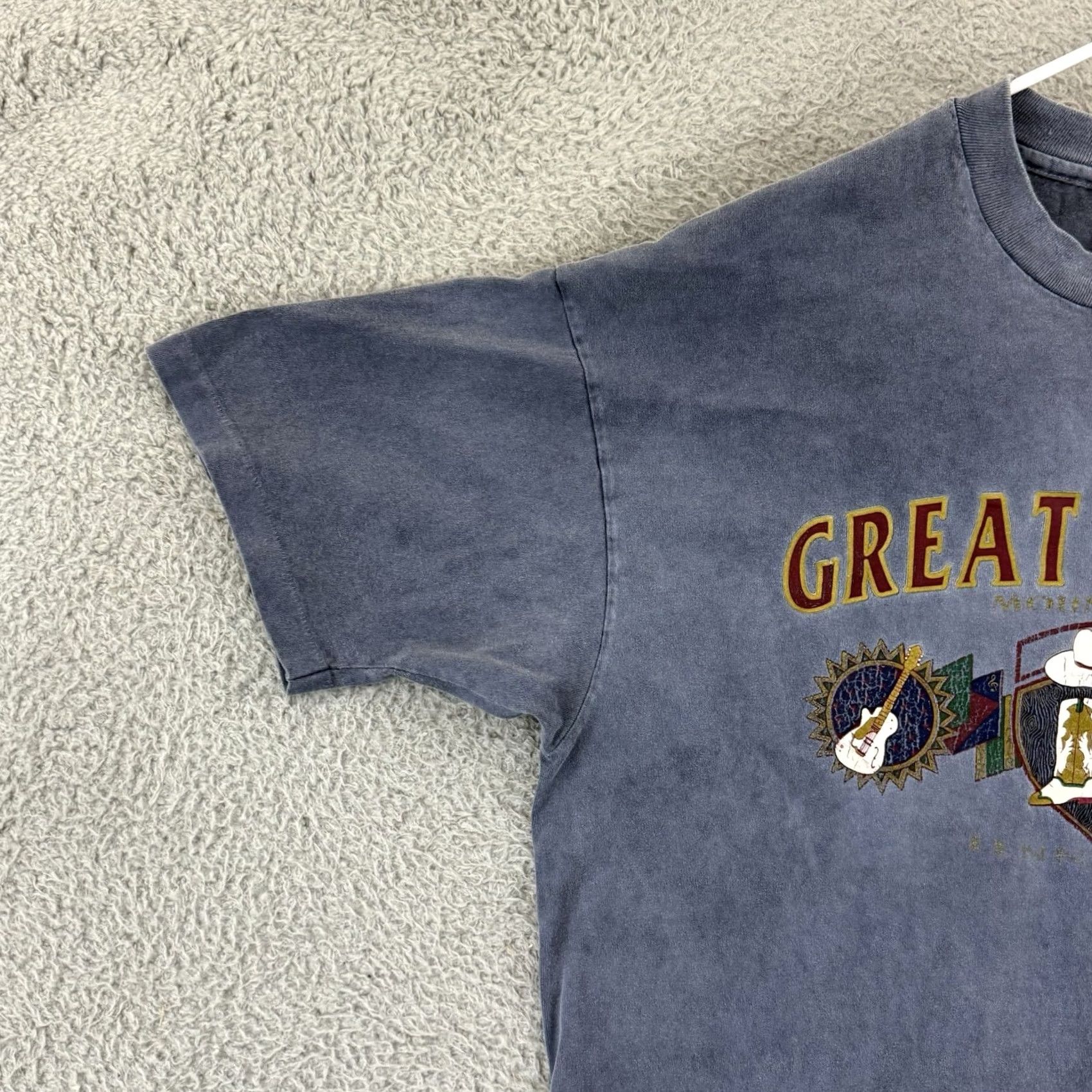 Anvil VINTAGE Great Smoky Mountain Shirt Men’s XL Blue Short Sleeve 90s Nature Outdoor Anvil Logo T-Shirt Mens XL Blue 90s Vintage Shirt Size US XL / EU 56 / 4 - 4 Thumbnail