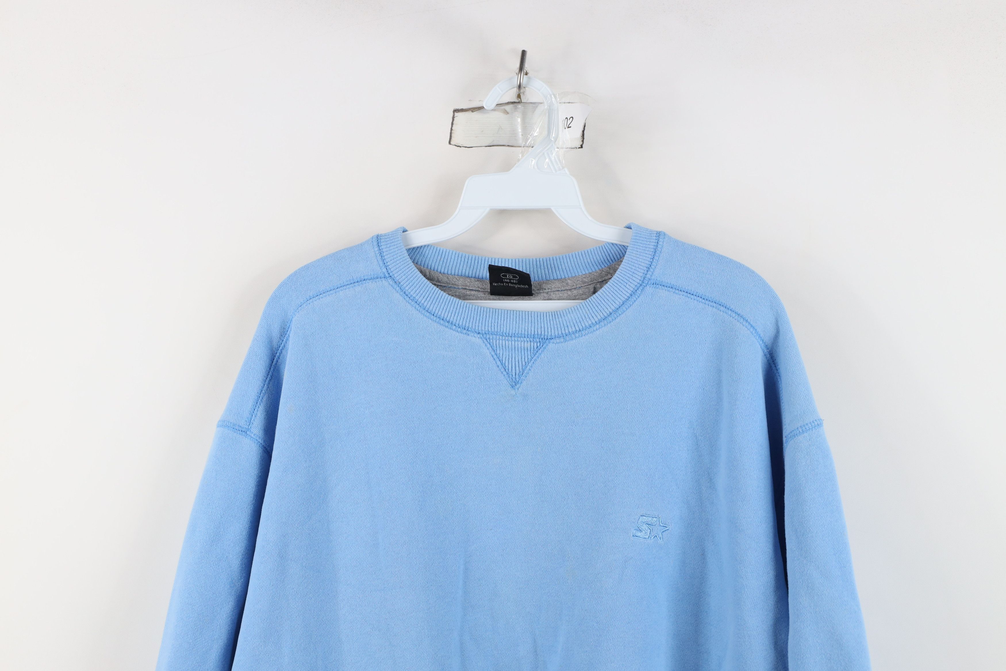 Starter Vintage 90s Starter Monochrome Sweatshirt Carolina Blue Size US XL / EU 56 / 4 - 2 Thumbnail