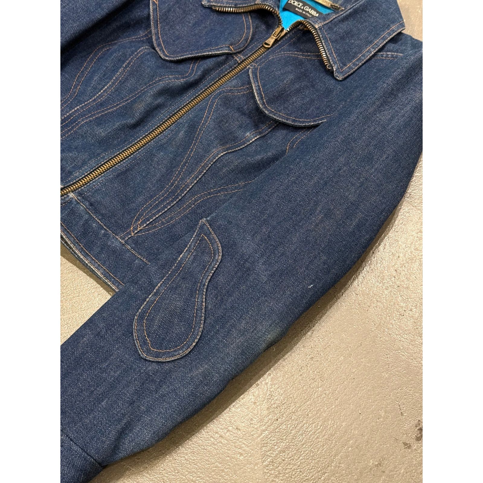 Dolce & Gabbana A/W2002 Dolce & Gabbana paneled floral denim jacket Size L / US 10 / IT 46 - 4 Thumbnail
