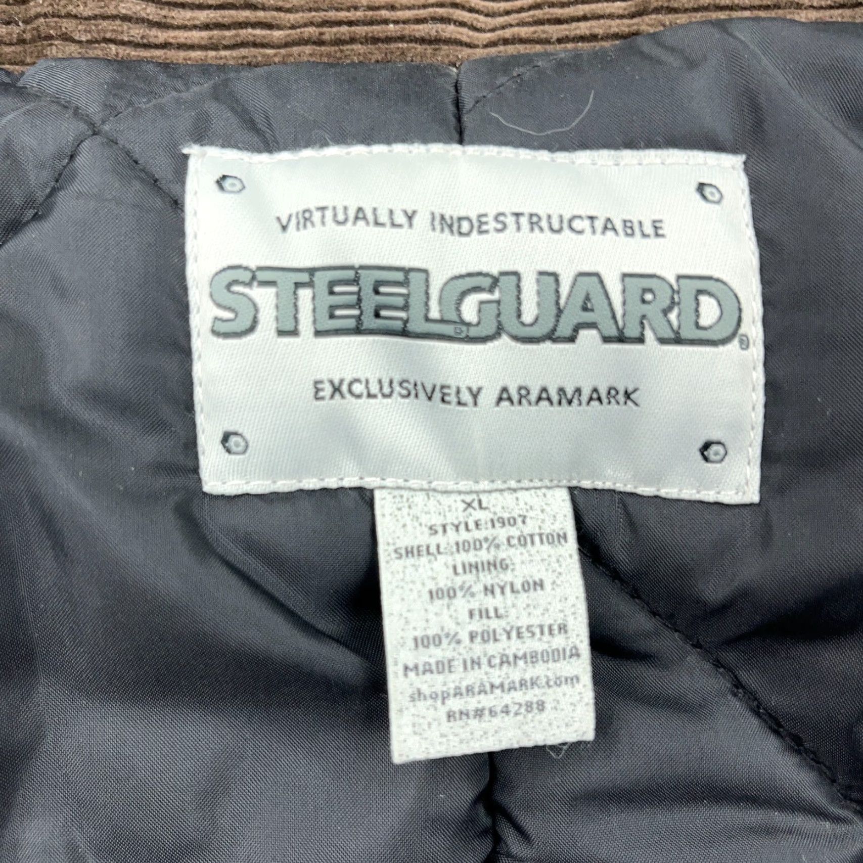 Vintage VINTAGE Steelguard Jacket Men XL Brown Canvas Chore Coat 80s Retro Hipster Mens Jacket Size US XL / EU 56 / 4 - 3 Thumbnail