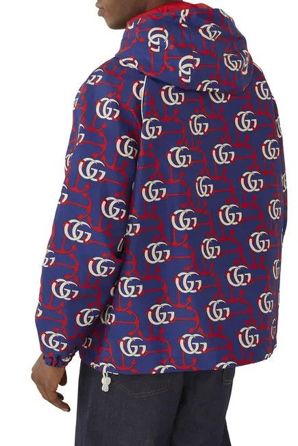 Gucci o1s1wg110225 Double G Anchor Print Fabric Jacket Multicolor Size US S / EU 44-46 / 1 - 2 Thumbnail