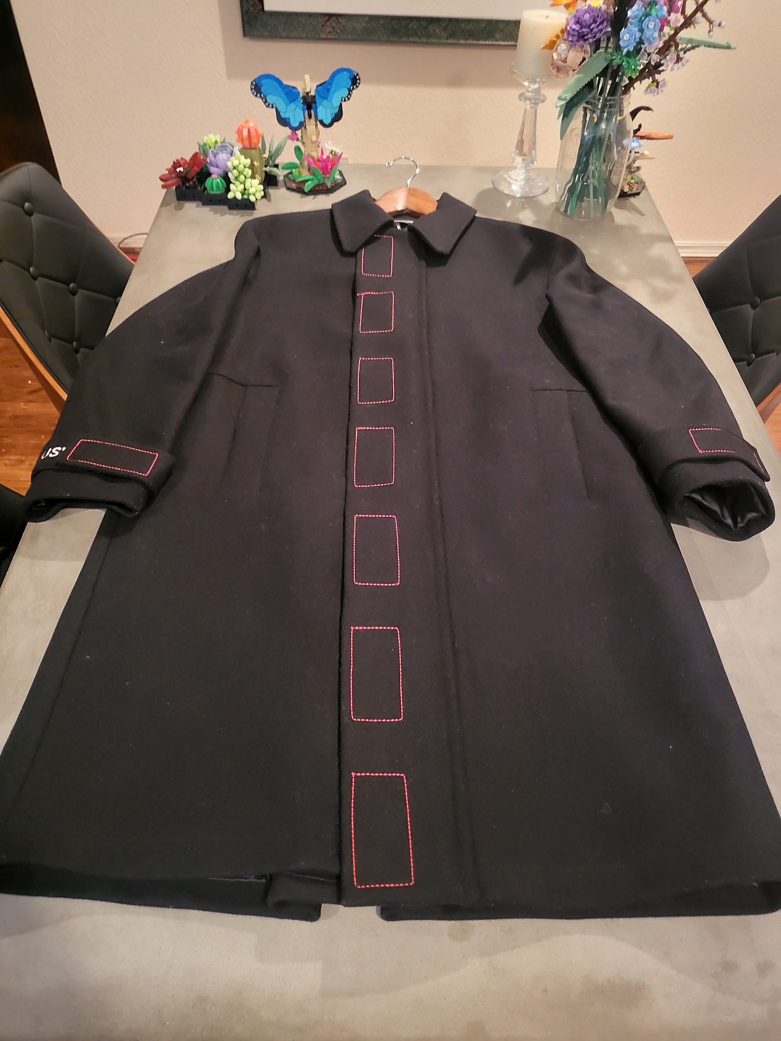 Just Cavalli × Roberto Cavalli Black Wool Virgin Coat Size US M / EU 48-50 / 2 - 2 Thumbnail