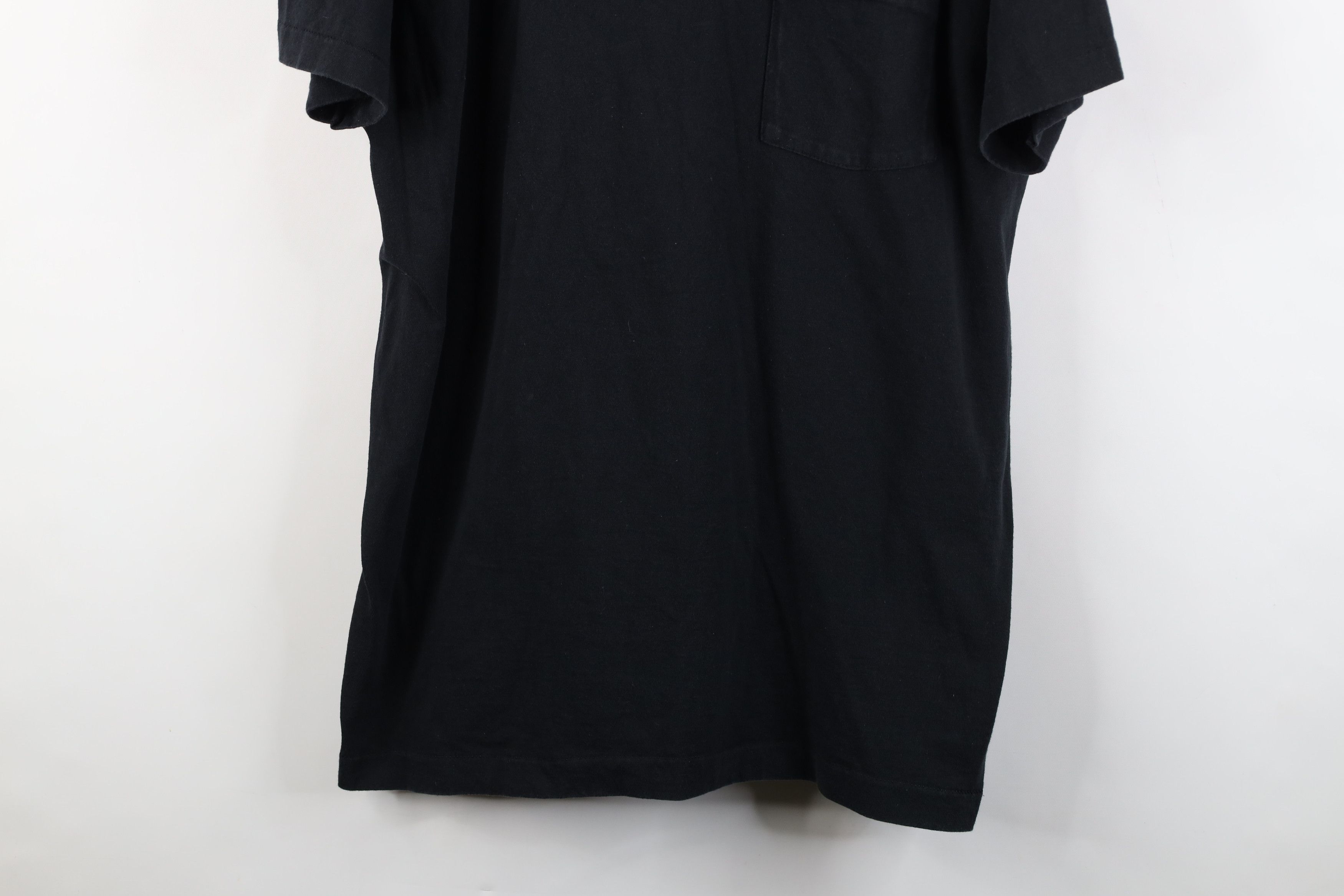 Vintage Vintage 90s Streetwear Blank Heavy Cotton T-Shirt Black USA Size US XXL / EU 58 / 5 - 3 Thumbnail