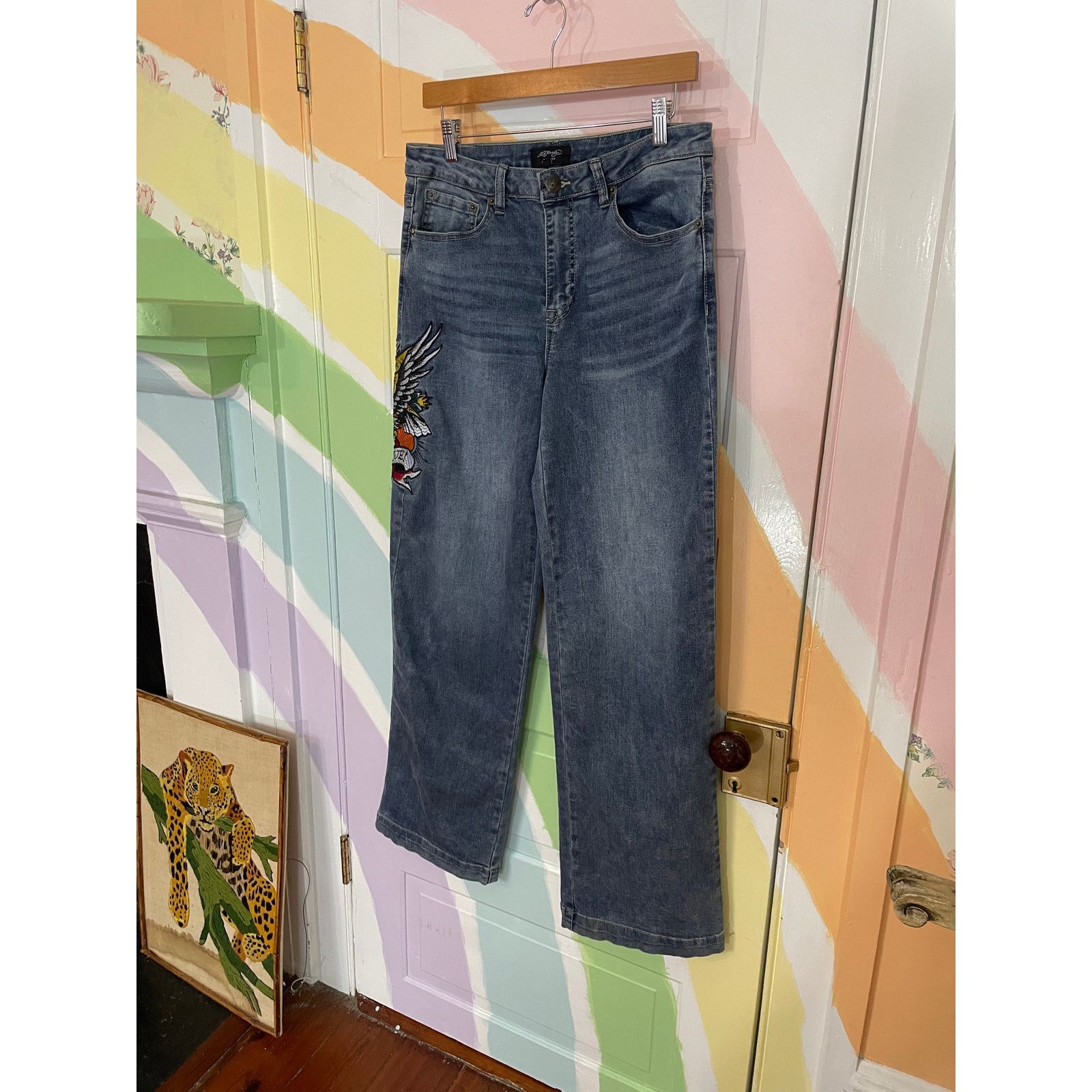 Ed Hardy Ed Hardy Tattoo Graphic Jeans Y2K Denim Size 30 Size 30" / US 8 / IT 44 - 10 Thumbnail