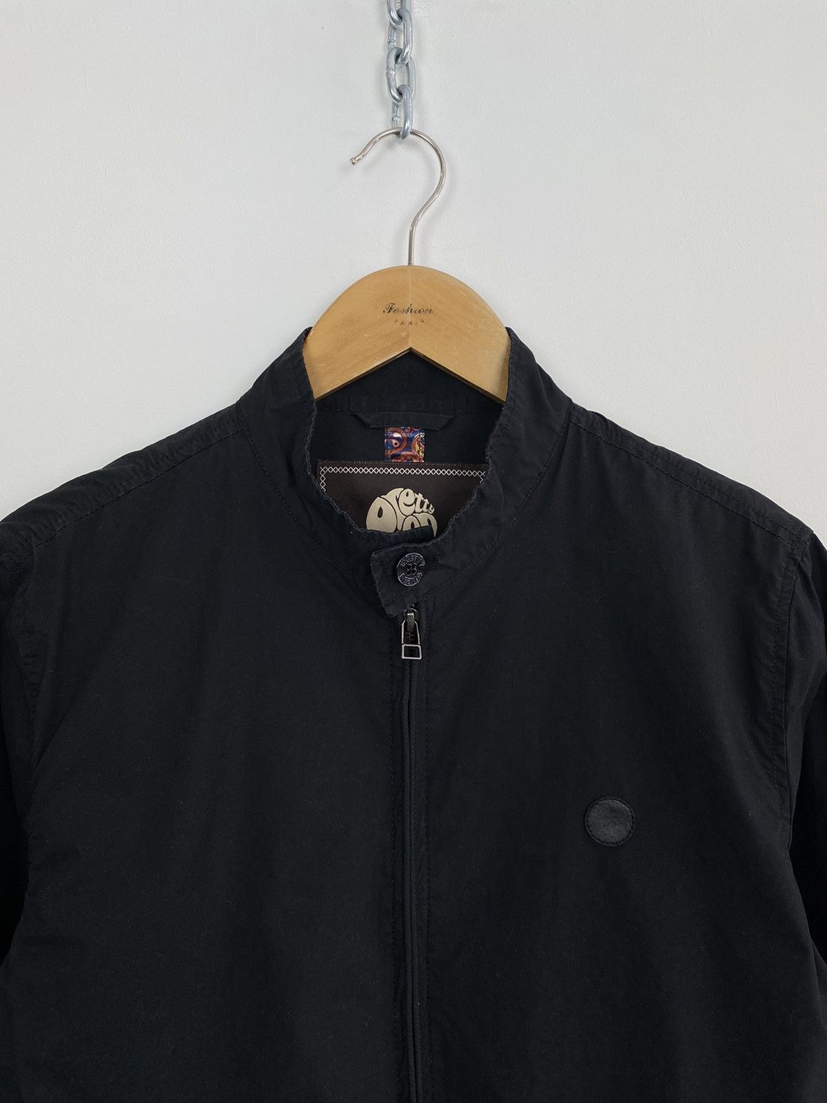 Pretty Green Pretty Green Full Zip Long Sleeve Cotton Jacket Size M Black Size US M / EU 48-50 / 2 - 2 Thumbnail