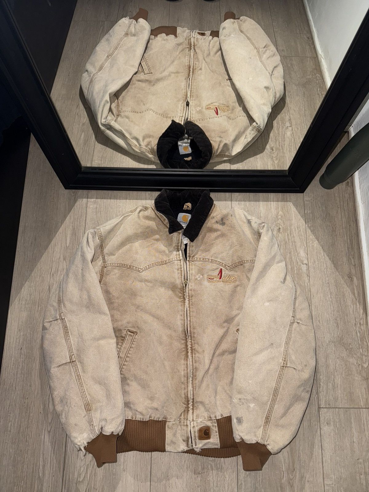 Carhartt Vintage / Y2K 1990s Beige Carhartt Santa Fe Size US XL / EU 56 / 4 - 1 Thumbnail