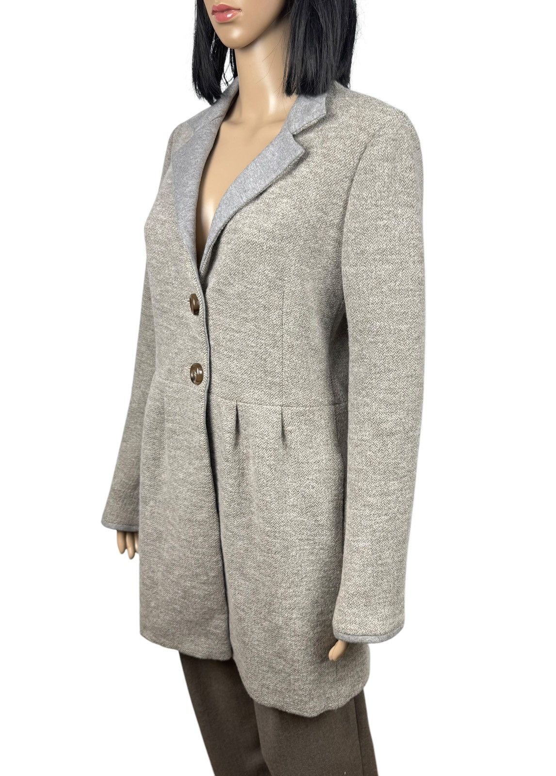 Fabiana Filippi Fabiana Filippi Lana Merino Wool Herringbone Coat size M Size M / US 6-8 / IT 42-44 - 5 Thumbnail