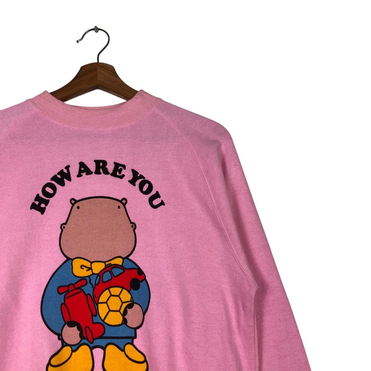 Hysteric Glamour 📌Vintage Sweatshirt Hataryu Bear Big Logo Design Rich Pink Size US M / EU 48-50 / 2 - 7 Thumbnail